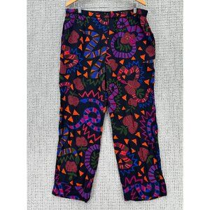 Farm Rio Pajama Pants Womens Size XL Multicolor Pull On Jungle Fruit Snake